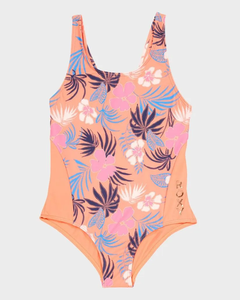 GIRLS 6-16 ACTIVE FLORAL ONE PIECE SWIMSUIT
