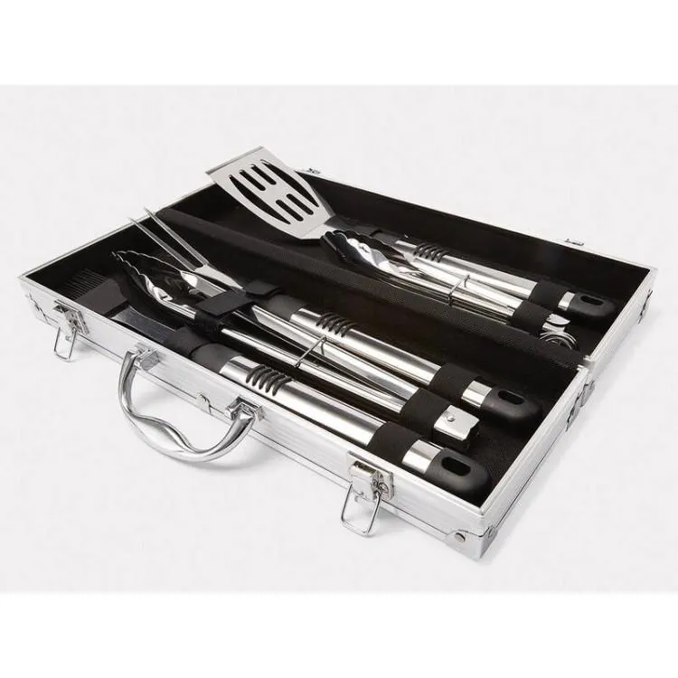 10 Piece Ultimate BBQ Tool Set with Aluminium Case