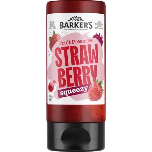 Barkers Squeezy Fruit Preserve Strawberry