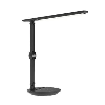 Tempo 9.5W Cct Black Led Qi Desk Lamp