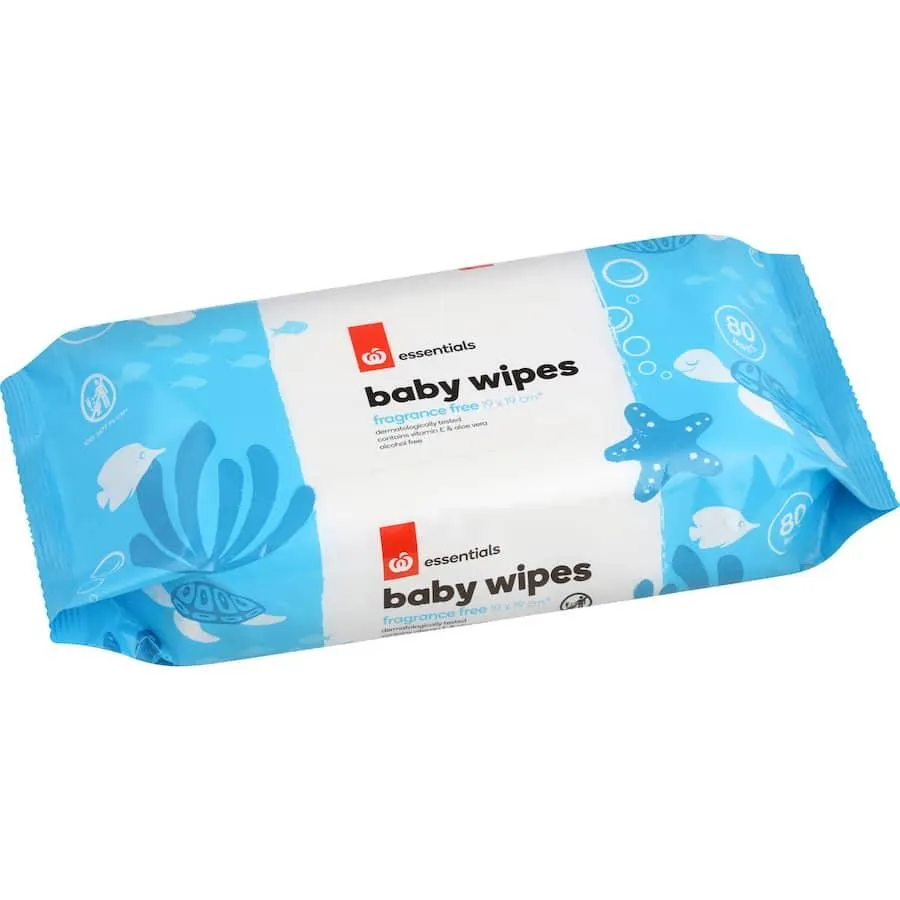 Essentials Baby Wipes Fragrance Free