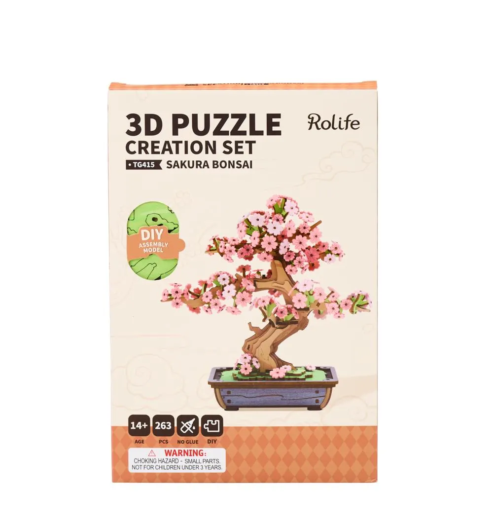 Rolife 3D Wooden Puzzle - Sakura Bonsai