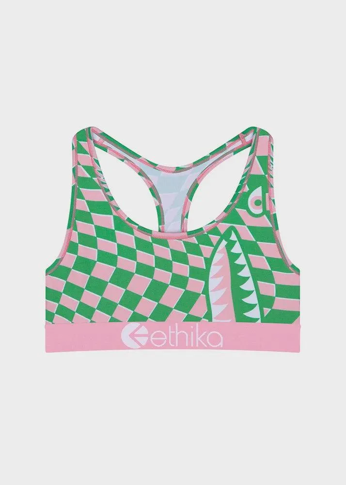 ETHIKA Bomber Check Mate Girls Sports Bra