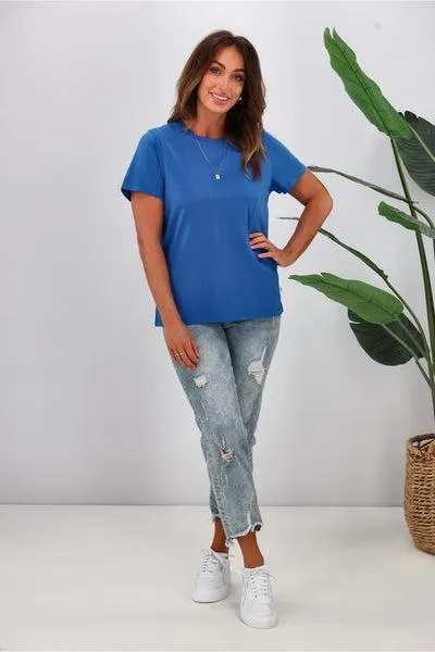 Shine On Essentials Tee Cobalt Blue