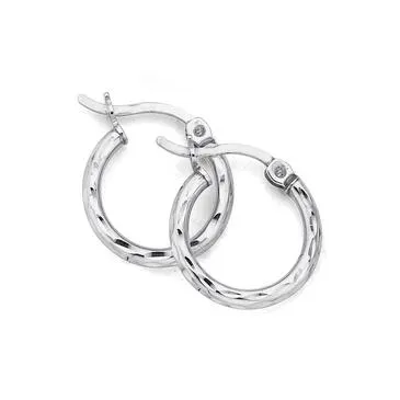Sterling Silver 12mm Hoop Earrings