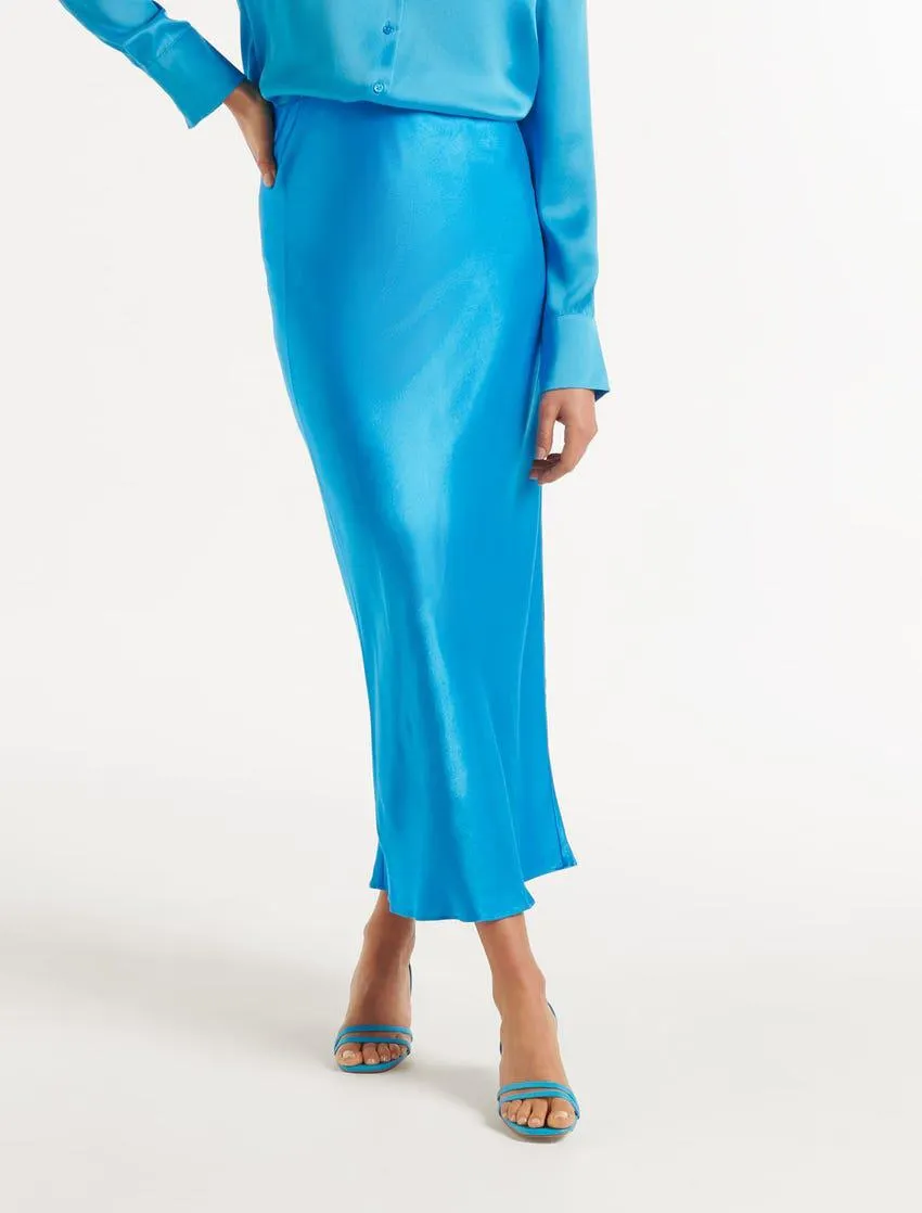 Portia Bias Cut Midi Skirt