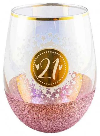 21st Glitterati Stemless Glass 600ml