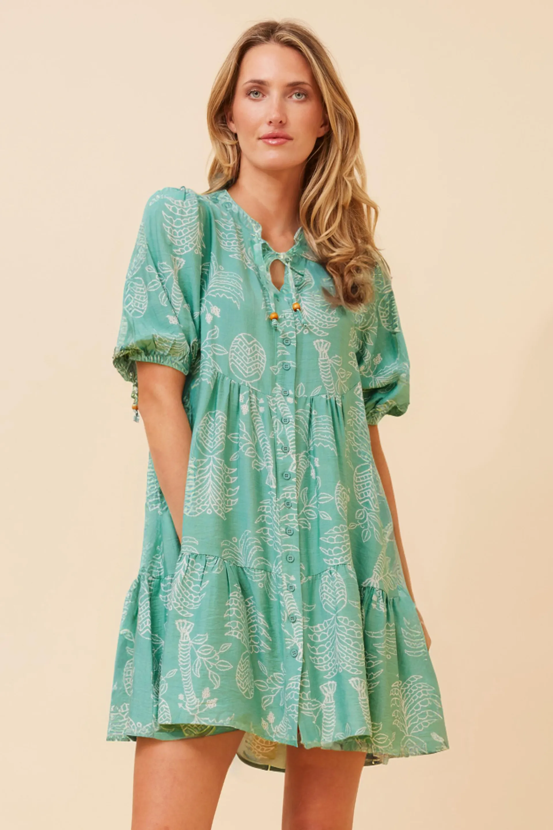 JAVANA ABSTRACT PRINT DRESS