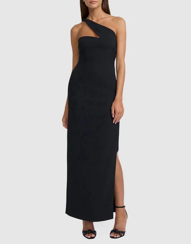 Sharp One Shoulder Midi Dress