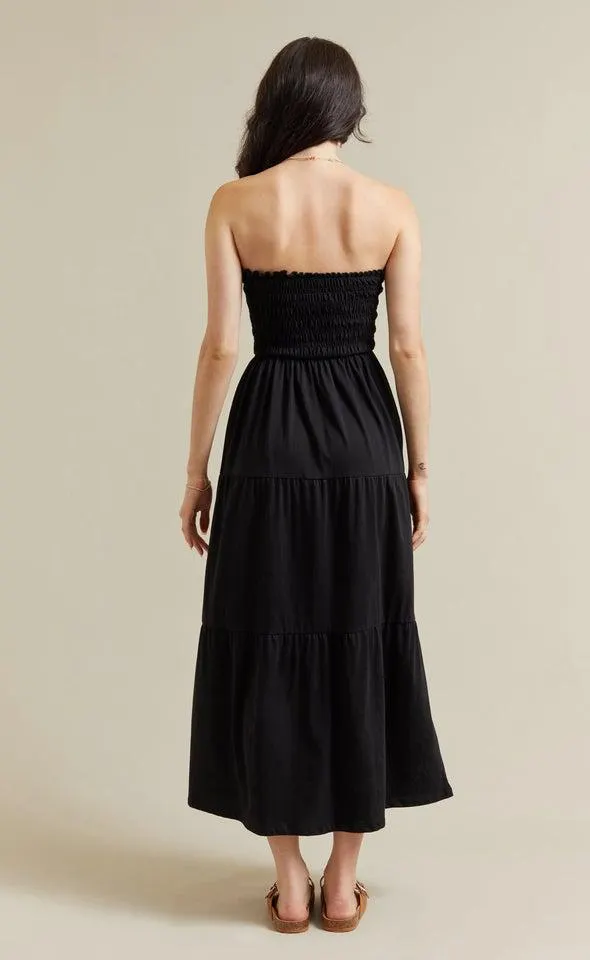 Jersey Shirred Midi Dress