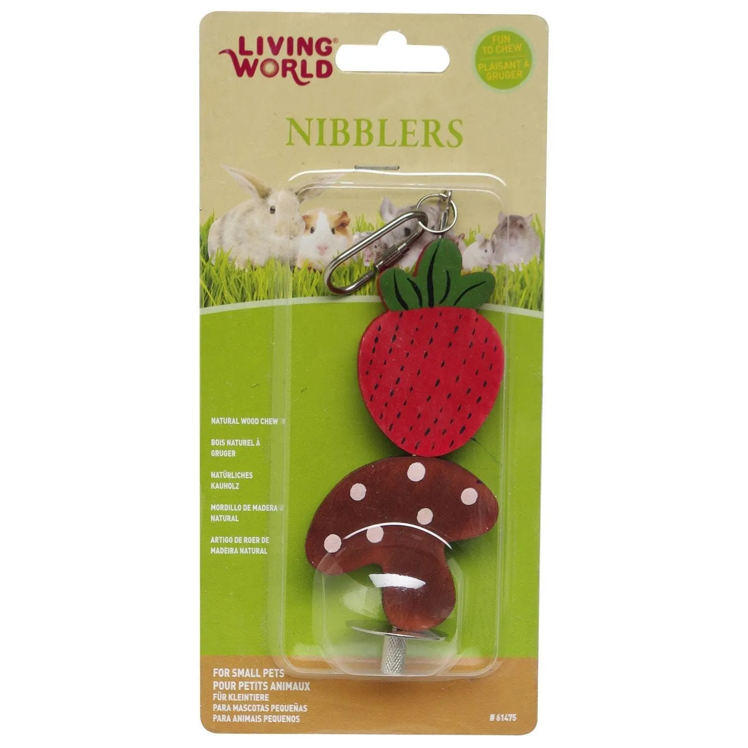 Living World Nibblers Wood Chews Strawberry & Mushroom