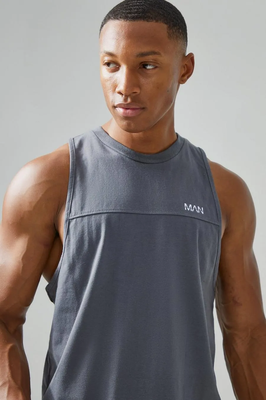 Man Active Gym Racer Tank