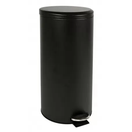 Black Pedal Bin 30L