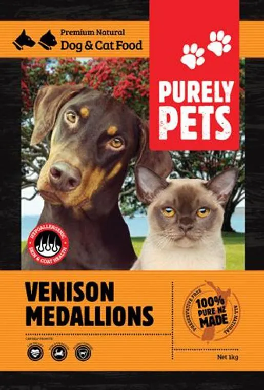 Purely Pets Venison Medallions 1kg
