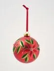 Christmas Shop Glass Bauble Ornament, Jewelled Poinsettia