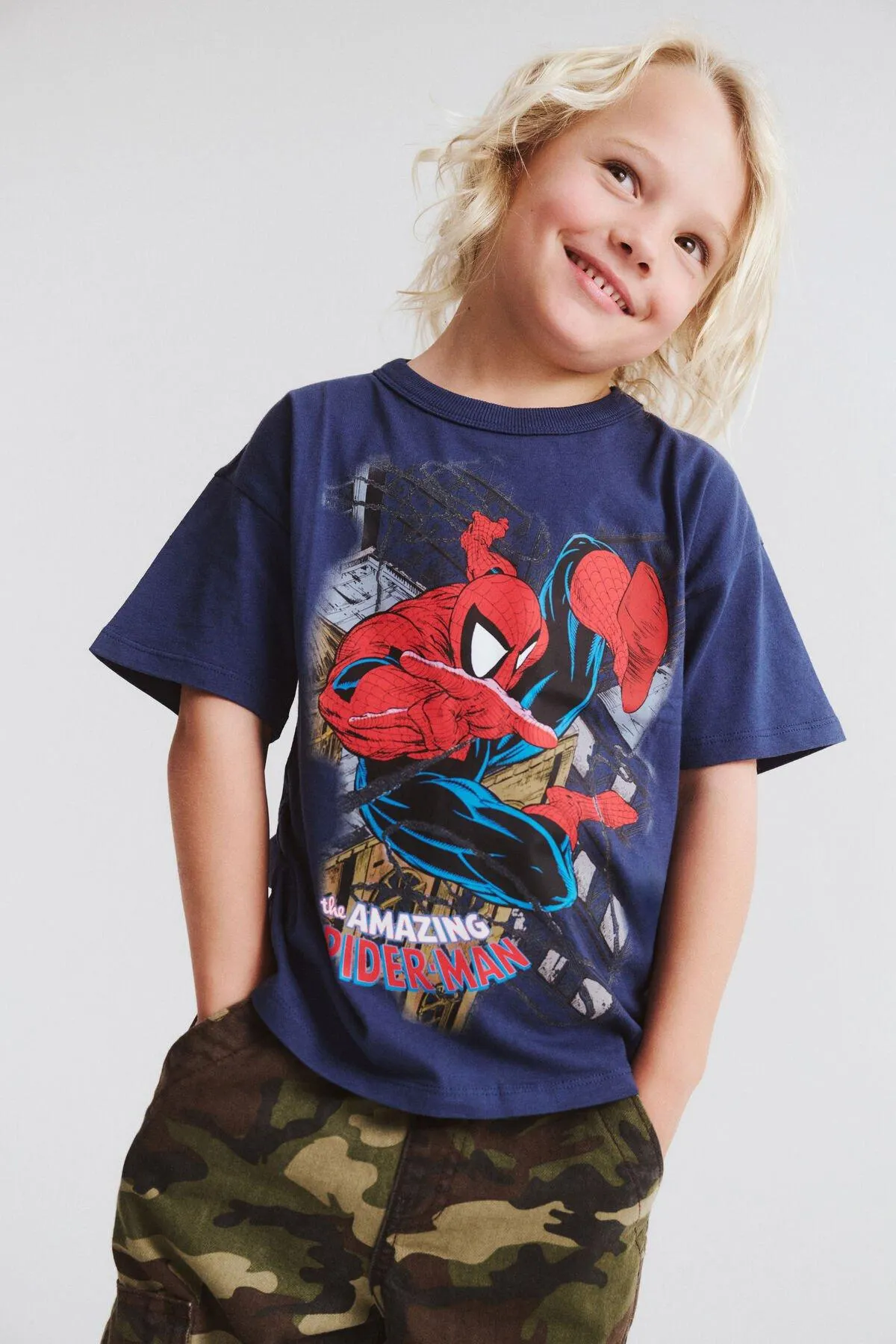 Marvel Spiderman Drop Shoulder Short Sleeve Tee