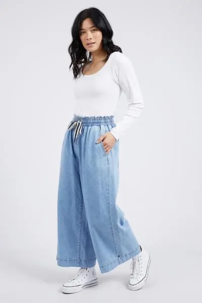 Greta Wide Leg Pant Blue