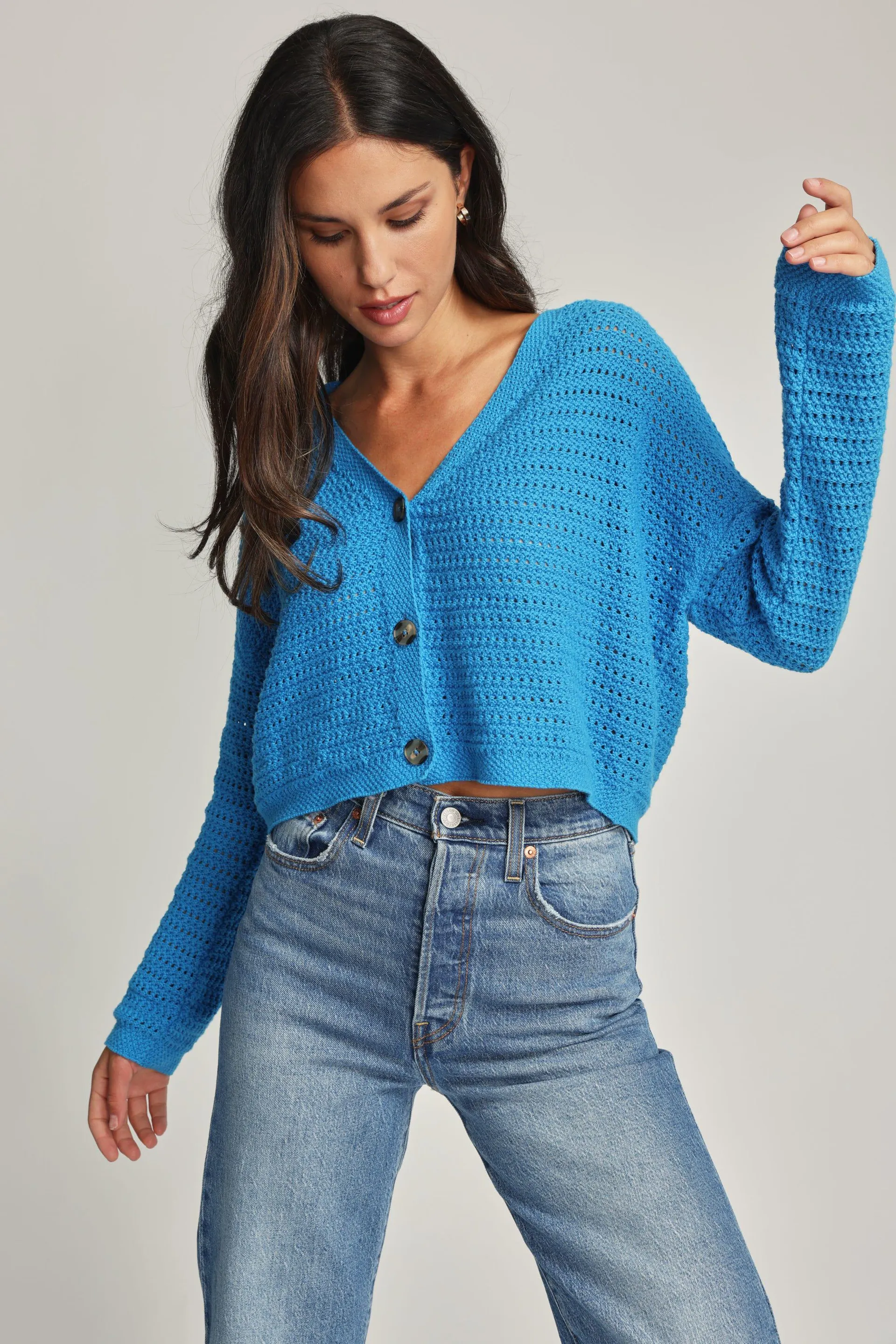 Alice Organic Cotton Pointelle Cardi