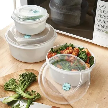 Microwave Bowl 3PC Set with Lids