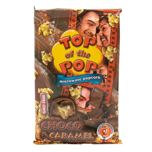 TOP OF THE POPS CHOC & CARAMEL POPCORN 100G