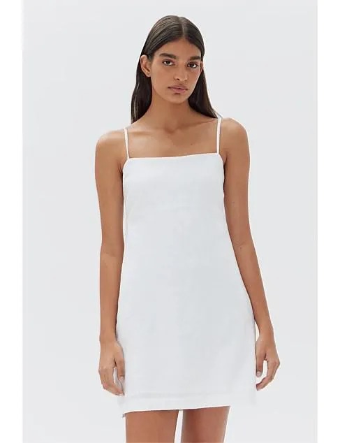 Selene Linen Mini Dress White