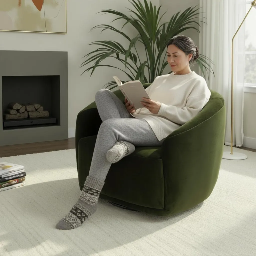 Janey Swivel Chair, Green