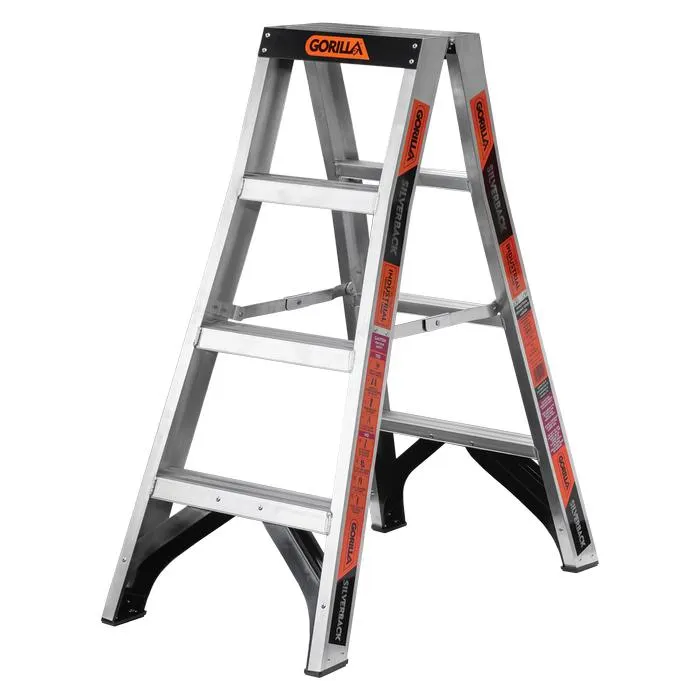 Gorilla 180kg 4 Step Silverback Double Sided Ladder