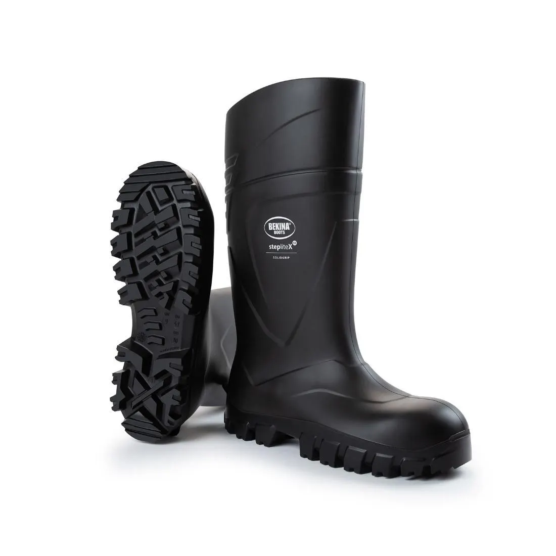 Steplitex Workboot Blk W/Safety Toe And Sole Eu-40