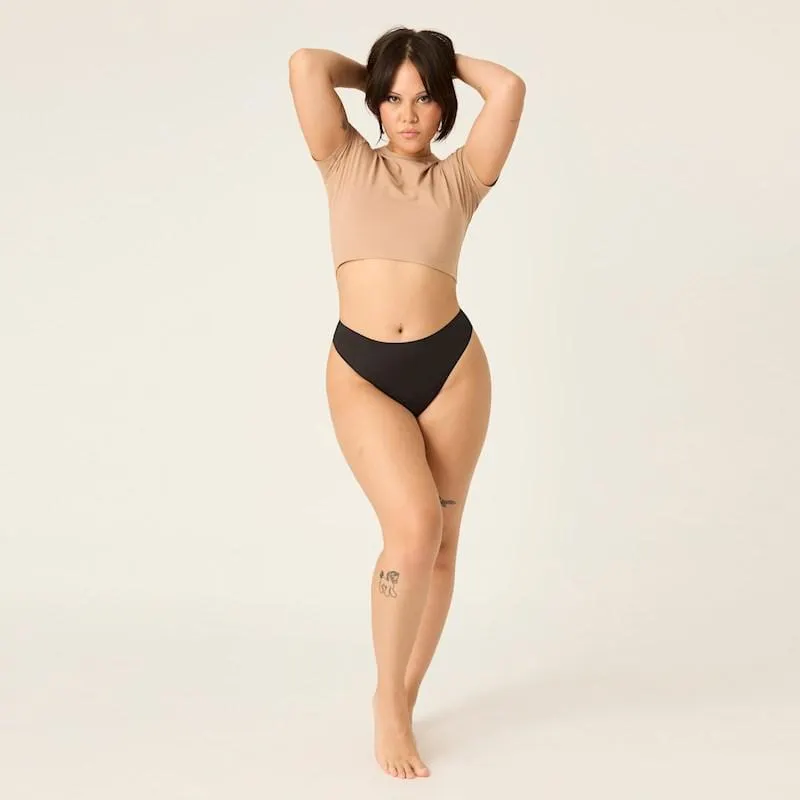 Modibodi Womens Seamfree Hi-Leg Cheeky Moderate-Heavy Brief