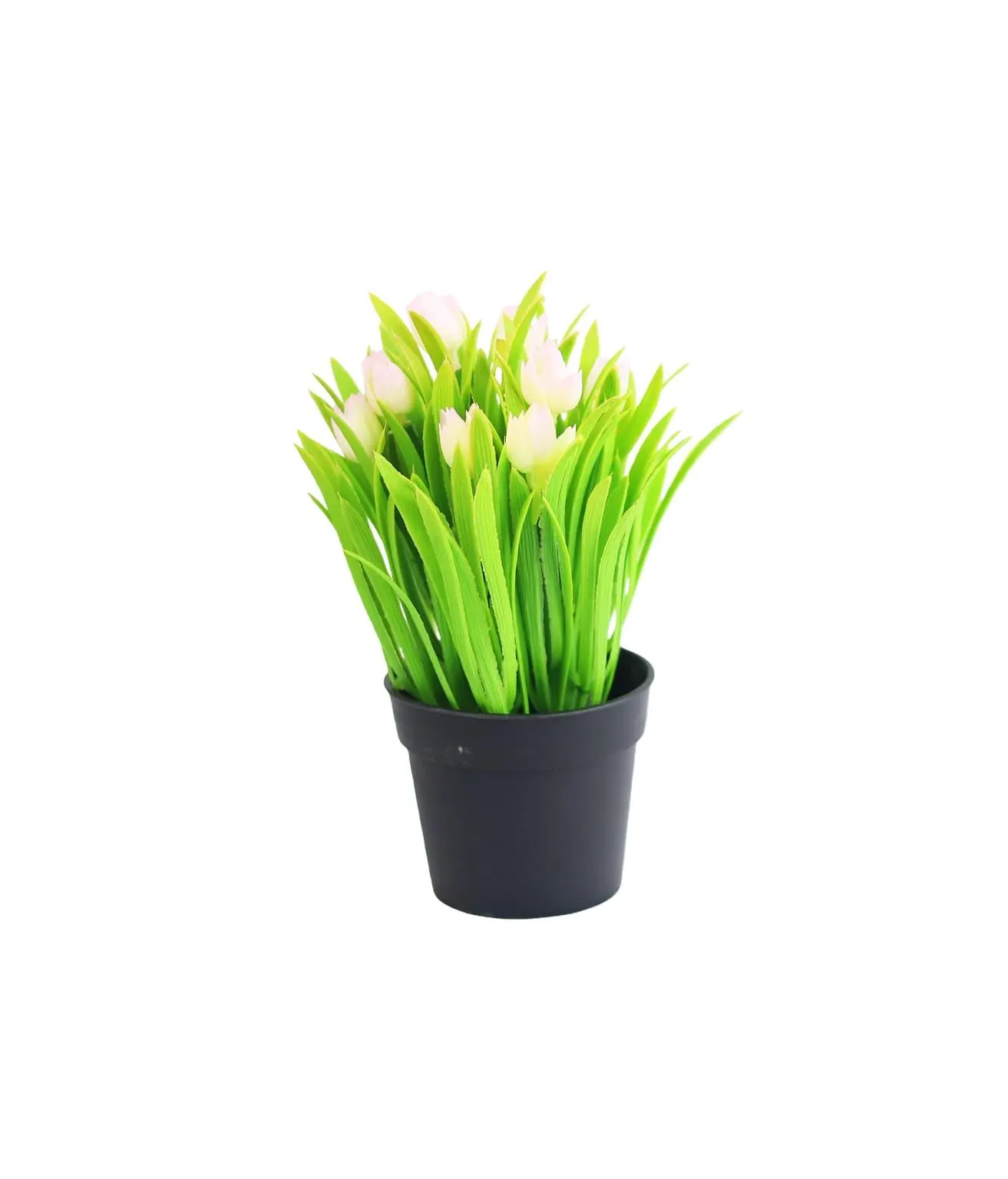 Lily Flower Artificial Plants with Black Pot 21cm