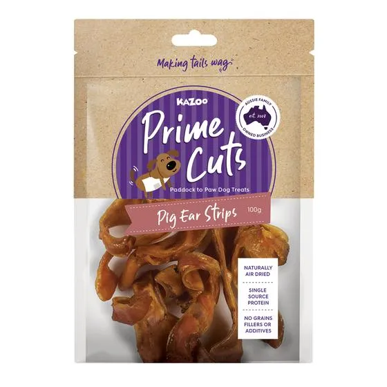 Kazoo Prime Cuts Pig Ear Strips 100g