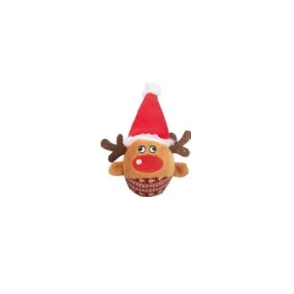 Xmas Rattle Ball Cat Toy - Single