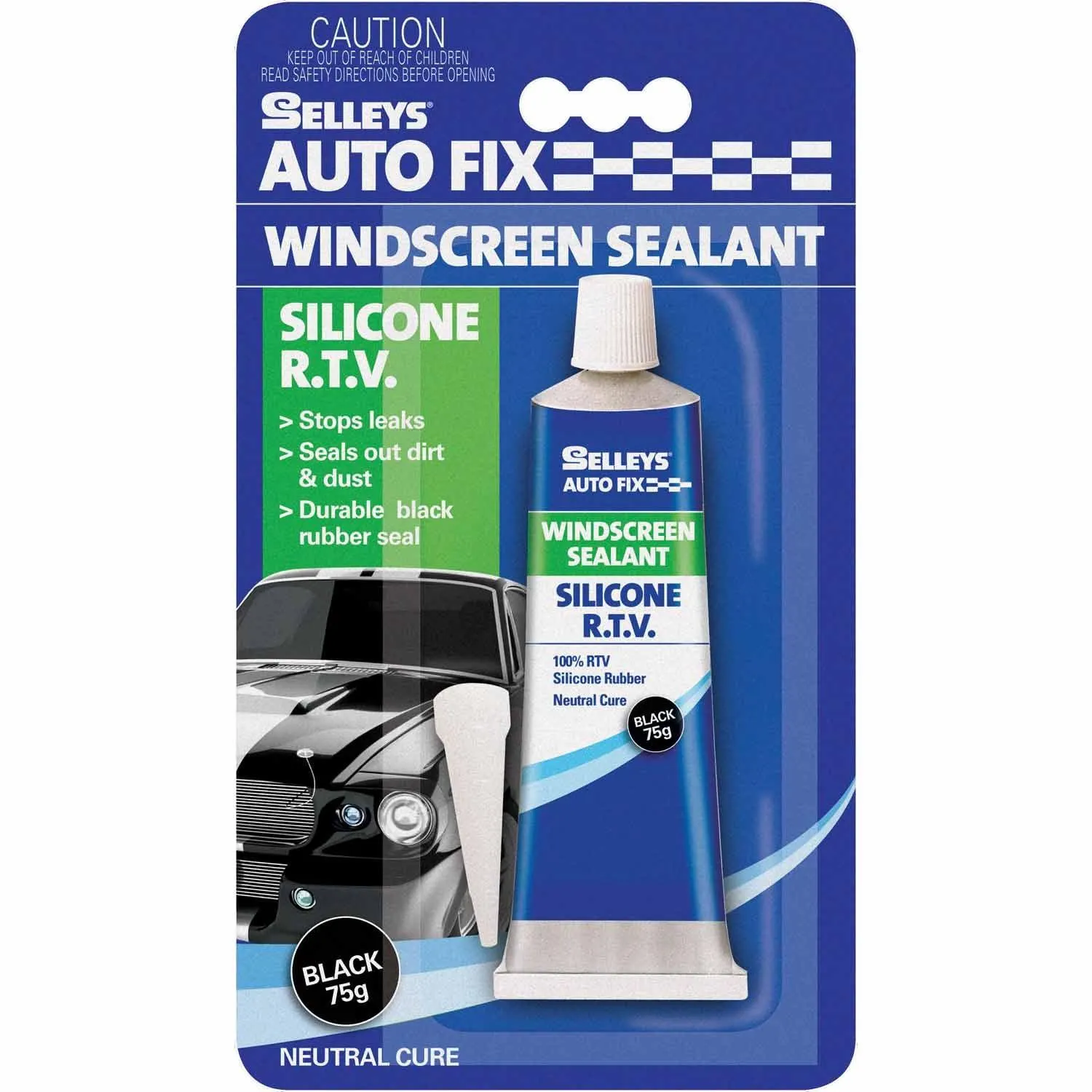 Selleys Auto Fix Windscreen Sealant 75g Black