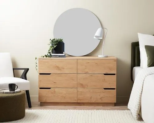 Zack Six Drawer - Natural