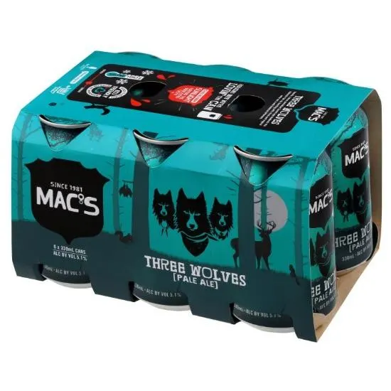 Mac's Three Wolves Pale Ale Cans 6x330ml
