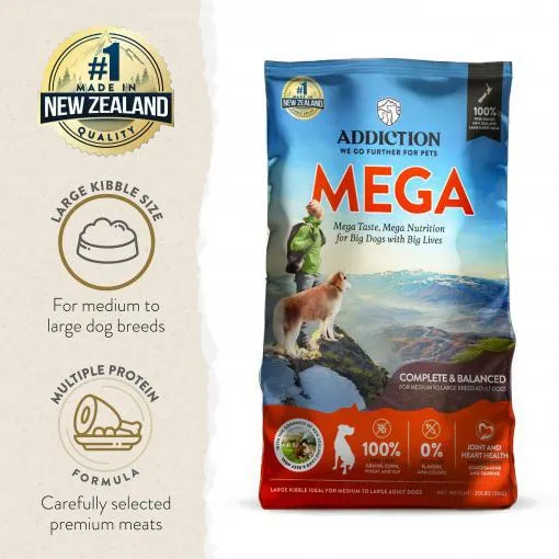 Addiction MEGA, Complete & Balanced, Lamb & Beef Dry Dog Food