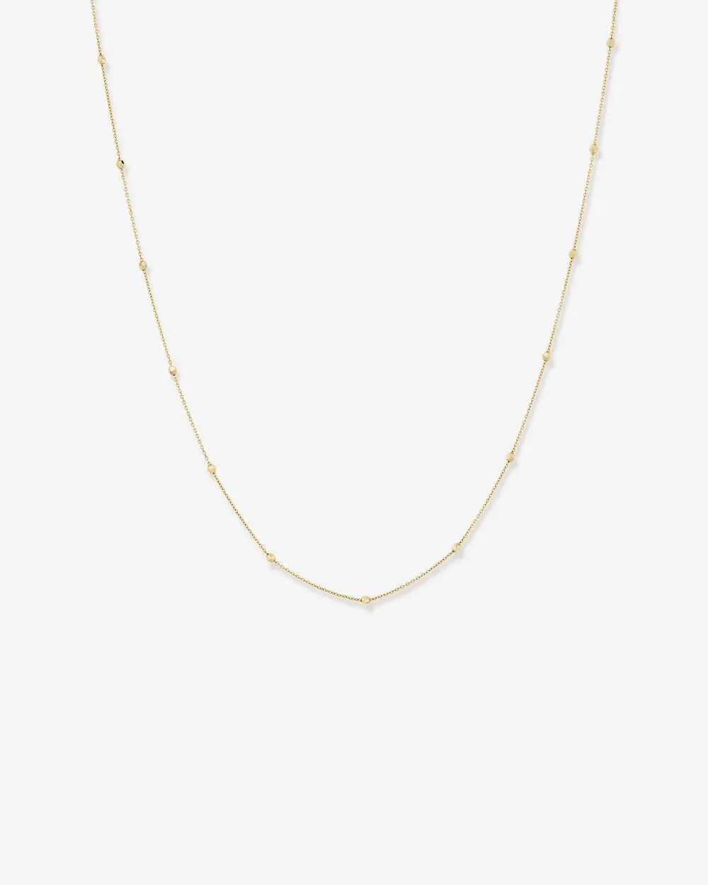 45cm (18") 2mm-2.5mm Width Adjustable Bead Necklace in 10kt Yellow Gold