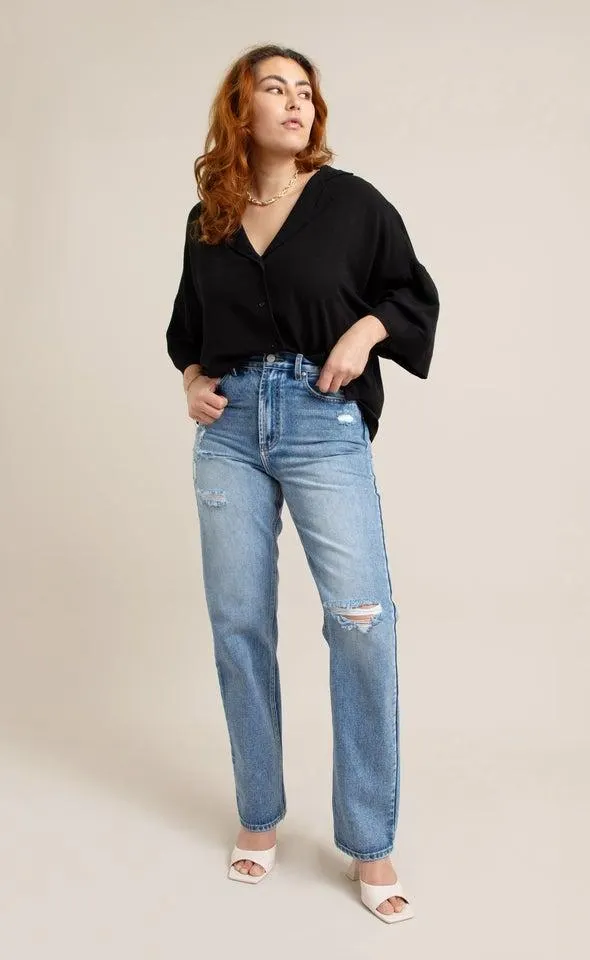Straight Leg Distressed Jean
