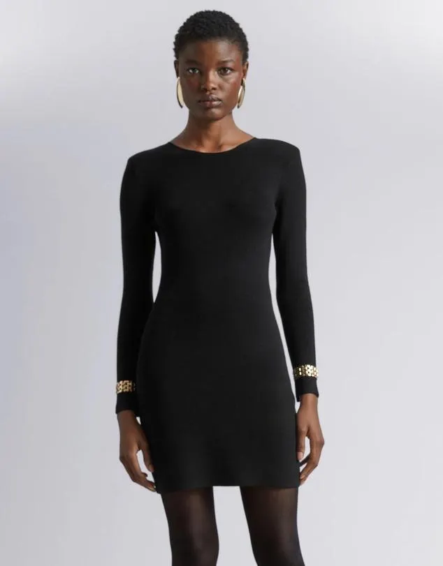 Chain-Cuff Mini Dress