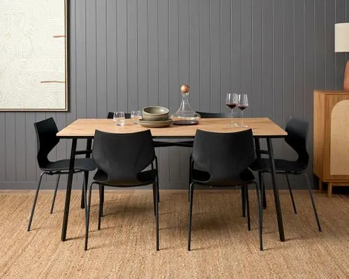 Reese 6 Seater Dining Table - Black