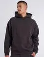 Essential Kanga Pocket Oversize Hoodie in Washed Black
