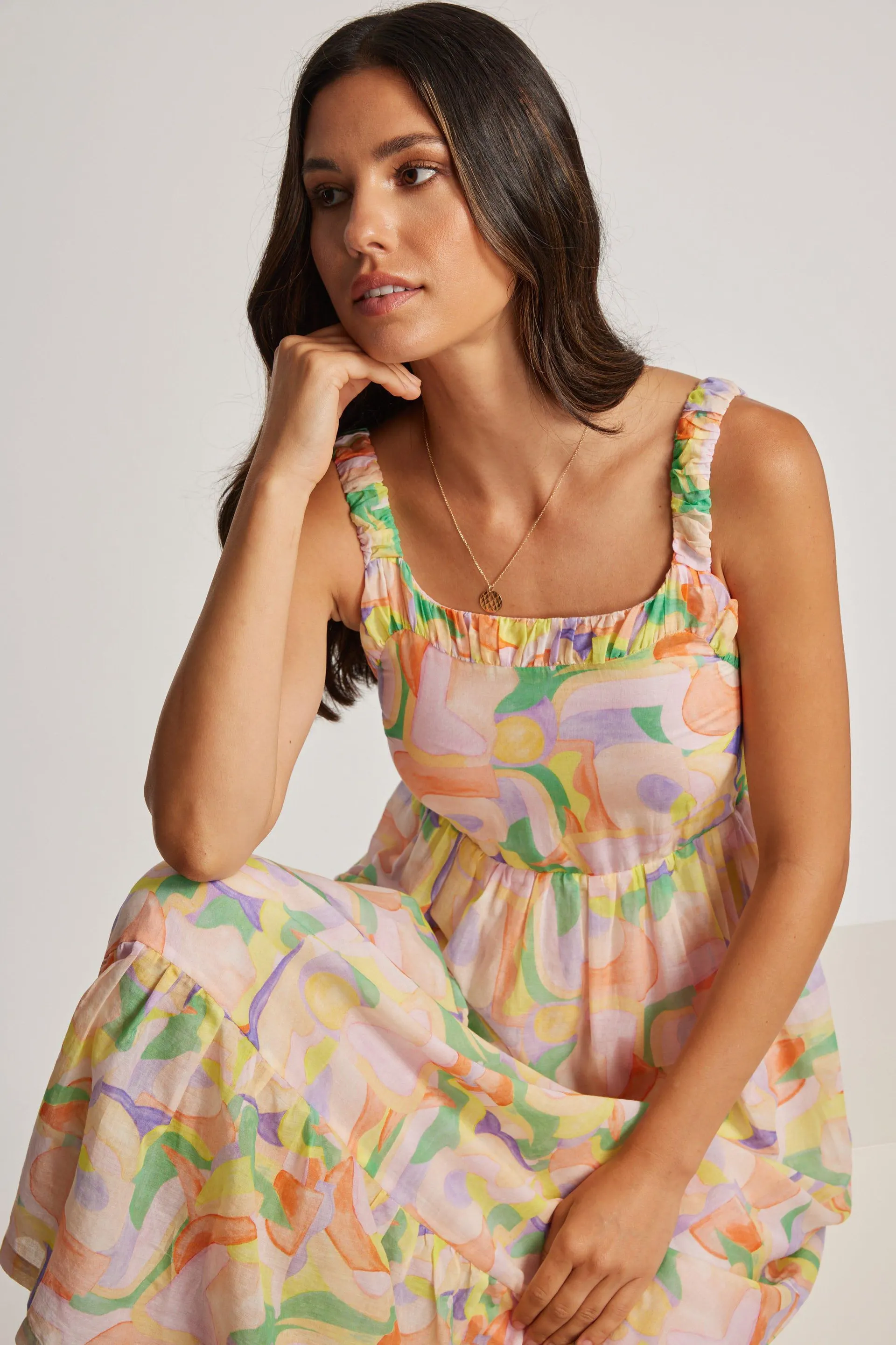 Nichole Organic Cotton Tiered Dress