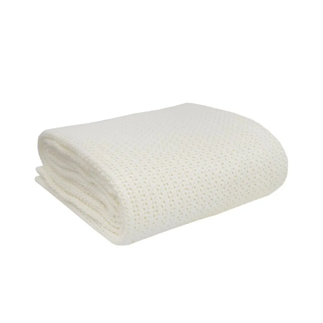 Living Textiles Organic Cot Cellular Blanket