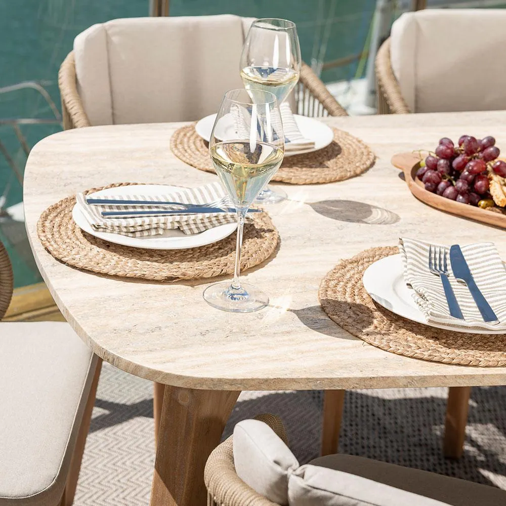 Aegina Outdoor Dining Table - W225, Oatmeal