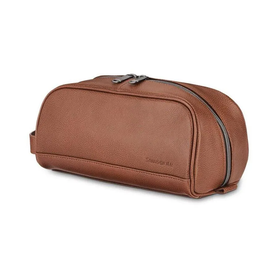 Samsonite Classic Leather Travel Kit Cognac