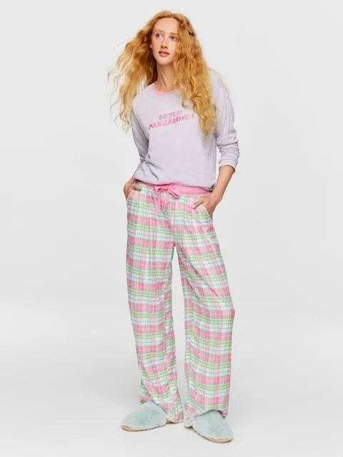 Fluro Check Flannelette Pj Pant