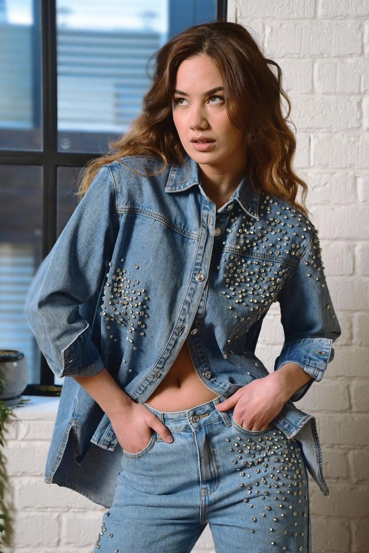 Diamonds For Days Shirt | Denim