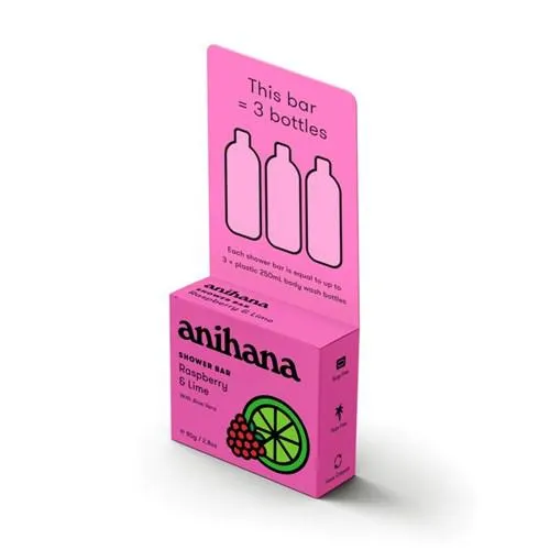 anihana Shower Bar Raspber & Lime 80g