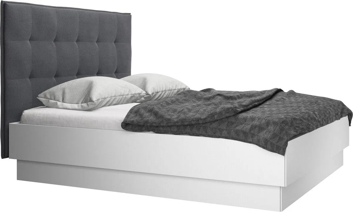Lugano storage bed with lift-up frame and slats, excl. mattress
