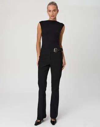 Belt Detail Slim Leg Pants